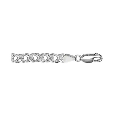Bracelet maille tresse souple gros modèle 18cm argent