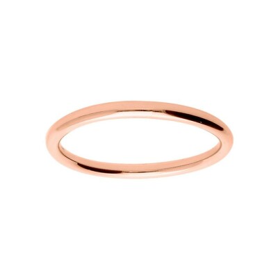 Bracelet acier et pvd rose jonc 6mm diam 62mm