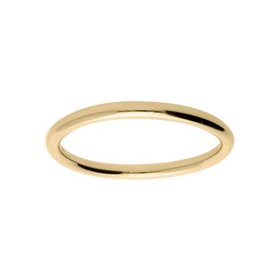 Bracelet acier et pvd doré rigide tube 6mm 62mm