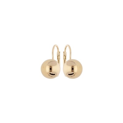 Boucles d'oreilles plaqué or boule 10mm système dormeuse