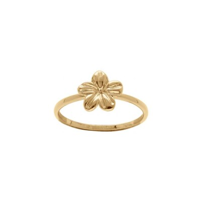 Bague plaqué or fleur, taille 54