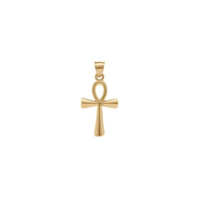 Pendentif plaqué or croix de vie egyptienne lisse