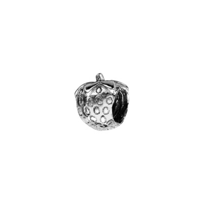 Charms coulissant argent rhodié fraise