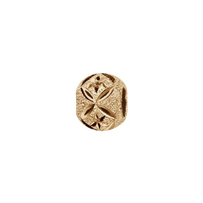 Charms coulissant plaqué or boule paillette étoiles et x 10x5mm