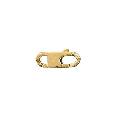 Fermoir plat ouvert 5mm plaqué or