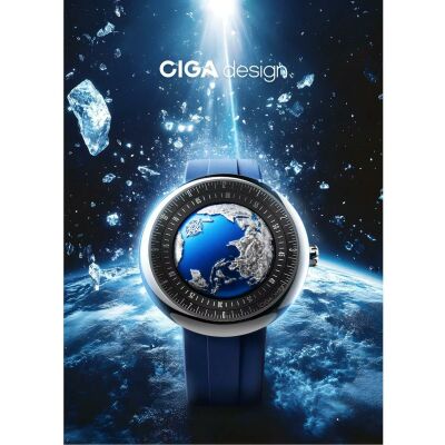 Montre CIGA Design Series U Blue Planet II Pacific U038-TU01-6U