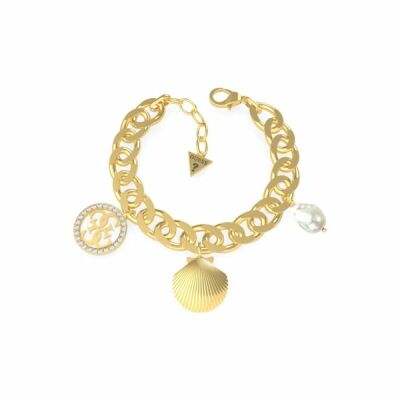 Bracelet Guess Mermaid en acier doré, pampilles