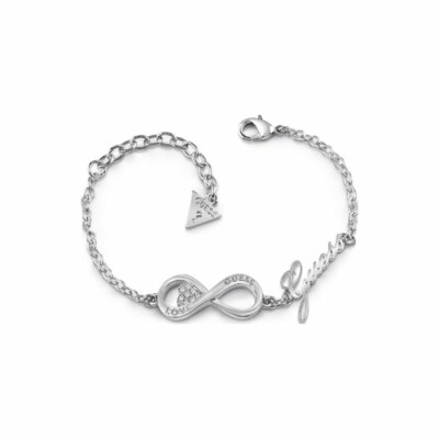 Bracelet Guess Endless Love en métal rhodié, symbole infini 