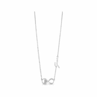 Collier Guess Endless Love en acier rhodié, symbole Infini 