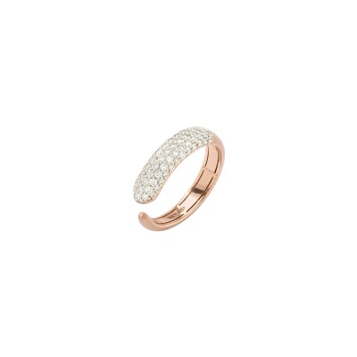 Bague 1909 Callegari Open Mind en or rose et diamants, taille 56