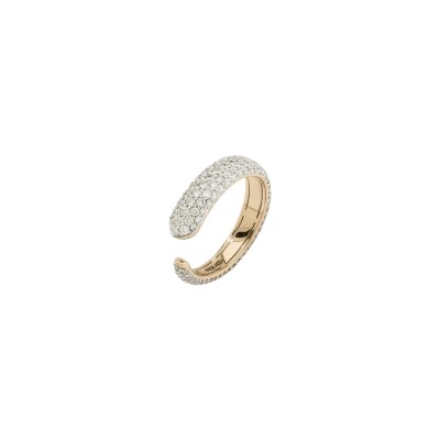 Bague 1909 Callegari Open Mind en or blanc sans rhodium et diamants, taille 56