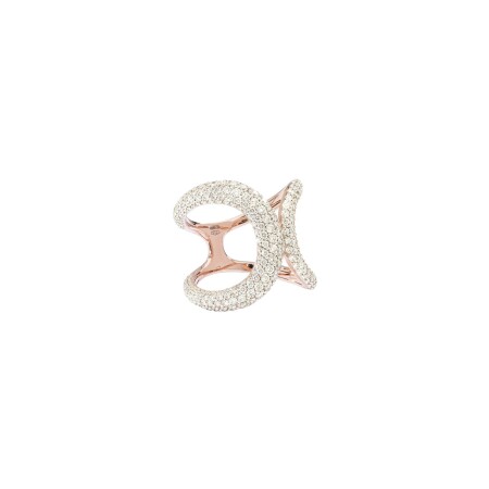 Bague 1909 Callegari Connection en or rose et diamants, taille 56