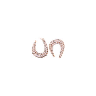 Boucles d'oreilles 1909 Callegari Connection en or rose et diamants