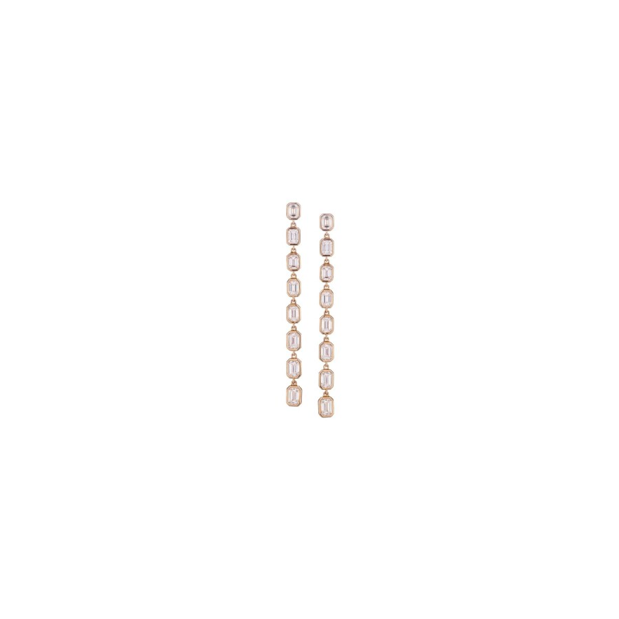 Boucles d'oreilles 1909 Callegari Solid en or rose et diamants