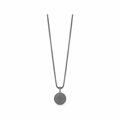 Collier Guess Coin en acier, forme canon de fusil