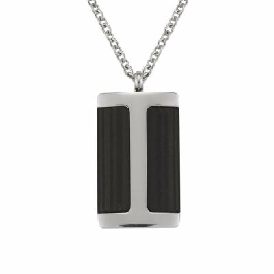 Collier Jourdan Bijoux Deneb en acier et carbone