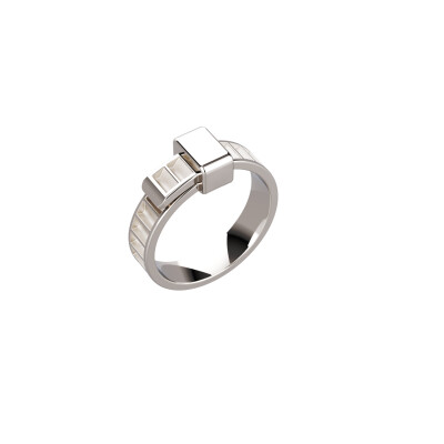 Bague Unknow Brand Bind Me en or blanc