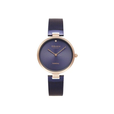 Montre Obaku Diamant - Violet
