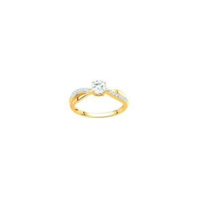 Bague en vermeil et oxyde de zirconium