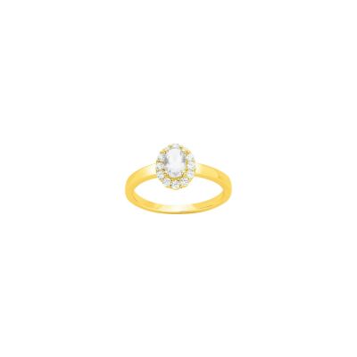 Bague en vermeil et oxyde de zirconium