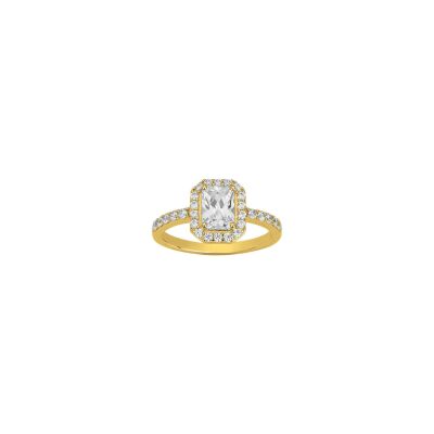 Bague en vermeil et oxyde de zirconium