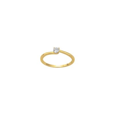 Bague en vermeil et oxyde de zirconium