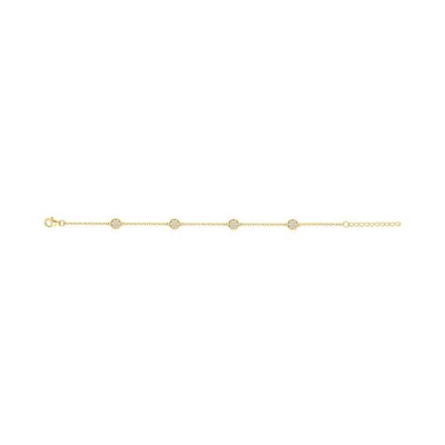 Bracelet en vermeil et oxyde de zirconium