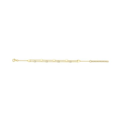 Bracelet en vermeil et oxyde de zirconium