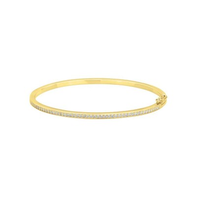Bracelet jonc en vermeil et oxyde de zirconium