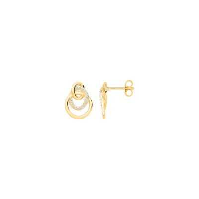 Boucles d'oreilles en vermeil et oxyde de zirconium