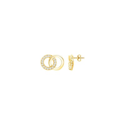 Boucles d'oreilles en vermeil et oxyde de zirconium