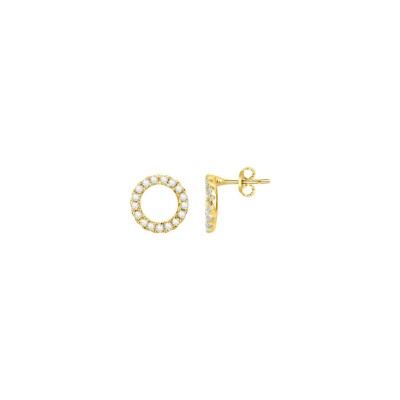 Boucles d'oreilles en vermeil et oxyde de zirconium