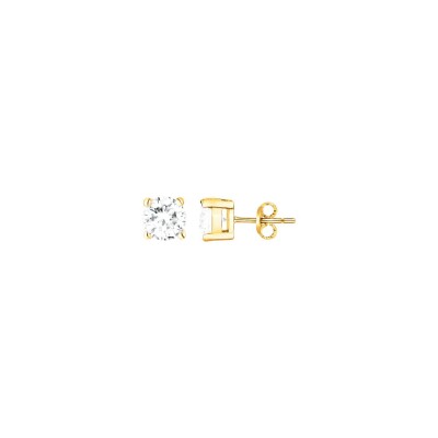 Boucles d'oreilles en vermeil et oxyde de zirconium