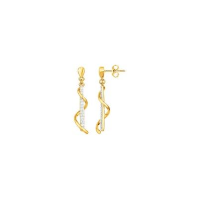 Boucles d'oreilles en vermeil et oxyde de zirconium