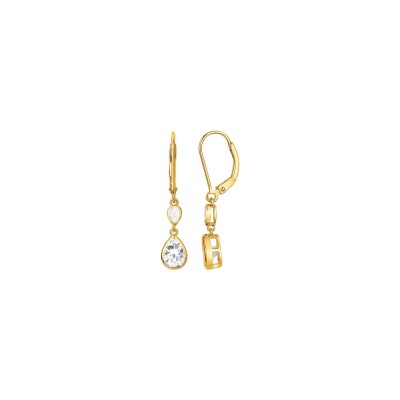 Boucles d'oreilles en vermeil et oxyde de zirconium