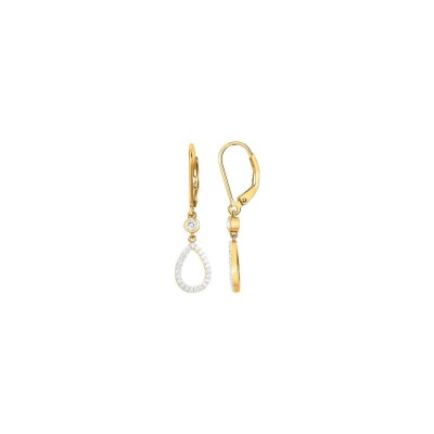 Boucles d'oreilles en vermeil et oxyde de zirconium