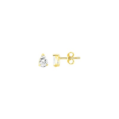 Boucles d'oreilles en vermeil et oxyde de zirconium