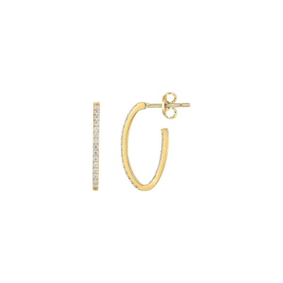 Boucles d'oreilles en vermeil et oxyde de zirconium