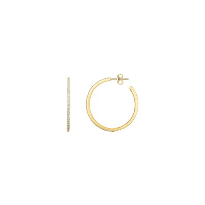 Boucles d'oreilles en vermeil et oxyde de zirconium