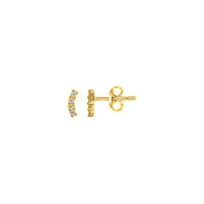 Boucles d'oreilles en vermeil et oxyde de zirconium