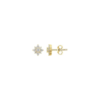 Boucles d'oreilles en vermeil et oxyde de zirconium