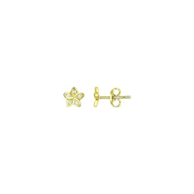 Boucles d'oreilles en vermeil et oxyde de zirconium
