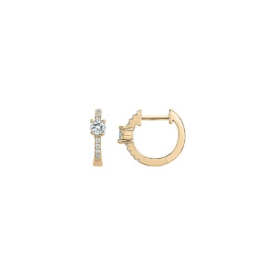 Boucles d'oreilles en vermeil et oxyde de zirconium