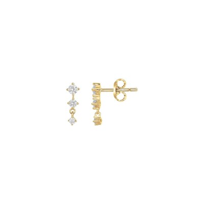 Boucles d'oreilles en vermeil et oxyde de zirconium