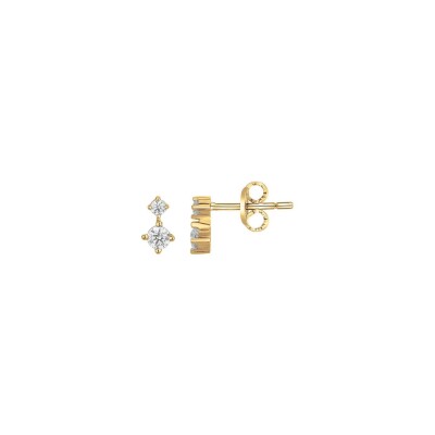 Boucles d'oreilles en vermeil et oxyde de zirconium