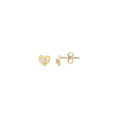 Boucles d'oreilles en vermeil et oxyde de zirconium