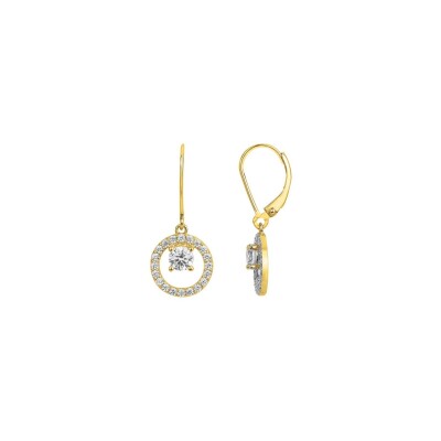 Boucles d'oreilles en vermeil et oxyde de zirconium
