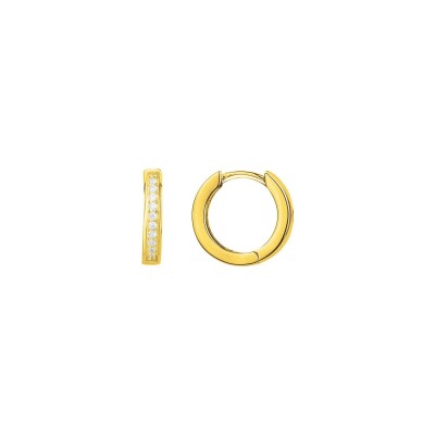 Boucles d'oreilles en vermeil et oxyde de zirconium