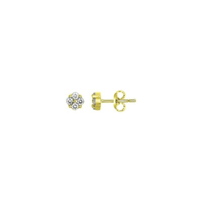 Boucles d'oreilles en vermeil et oxyde de zirconium