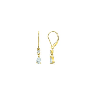 Boucles d'oreilles en vermeil et oxyde de zirconium